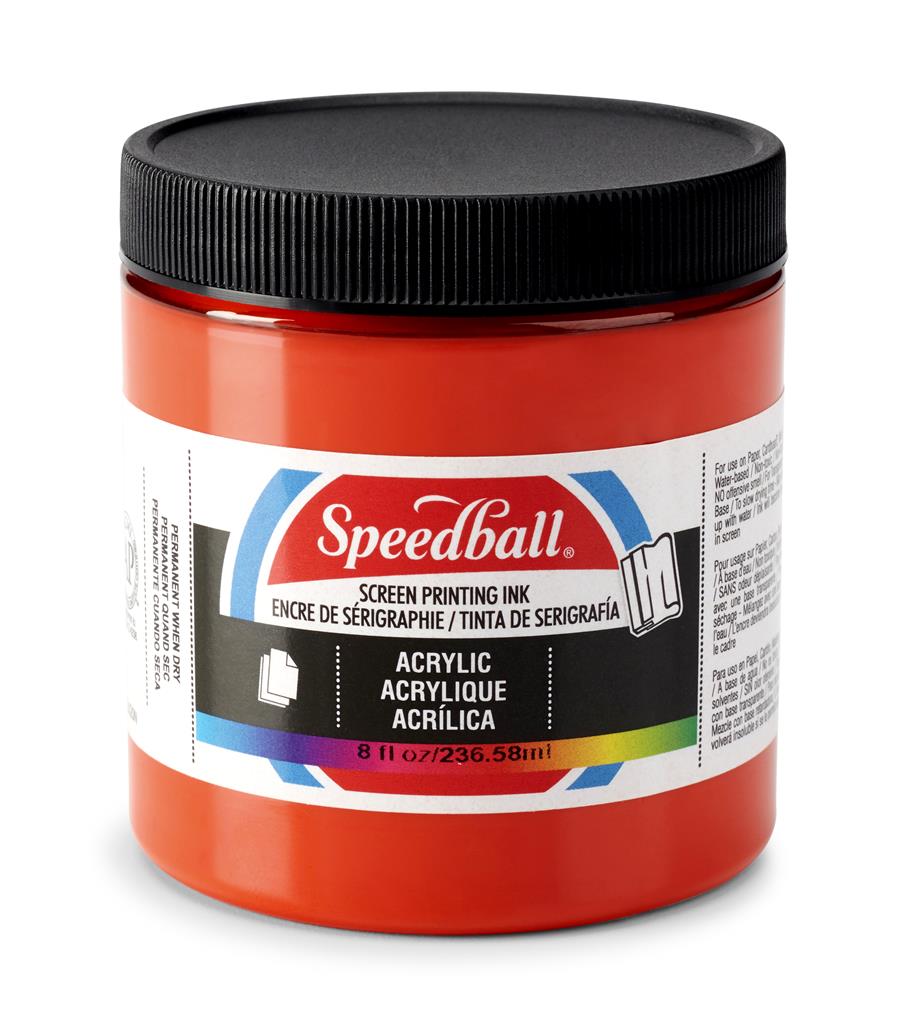Speedball Acrylic Screen Printing Ink Fire Red 8oz (4625)