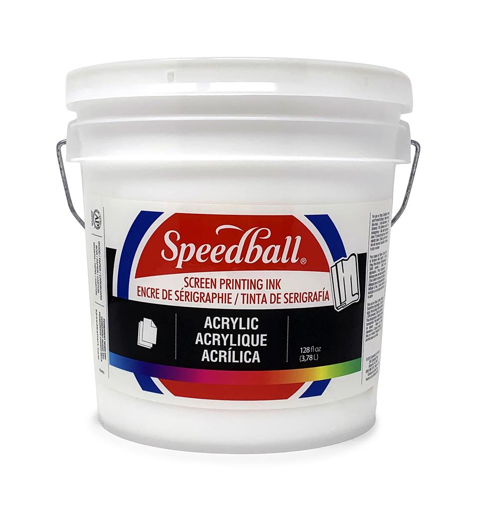 Speedball Acrylic Screen Printing Ink White 3.7L Tub (4660)
