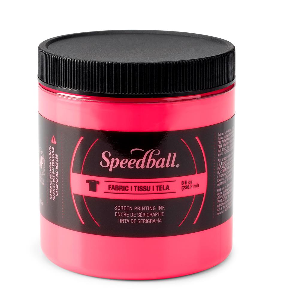 Speedball Fabric Screen Printing Ink Fluorescent Hot Pink 8oz (4687)
