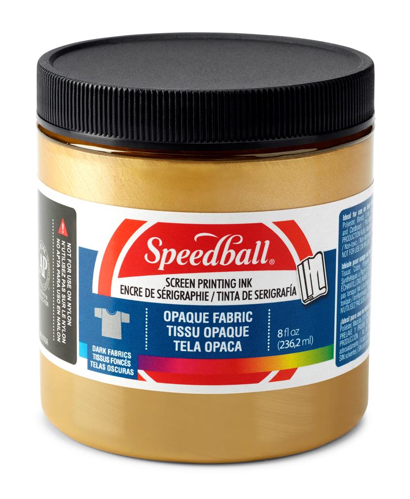 Speedball Opaque Fabric Screen Printing Ink Gold 8oz (4808)