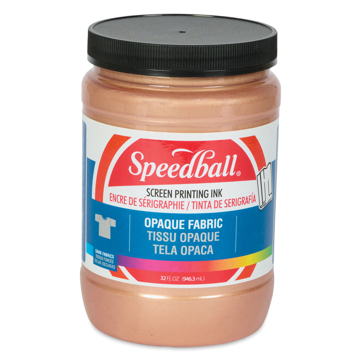Speedball Opaque Fabric Screen Printing Ink Rose Gold 32oz (4831)