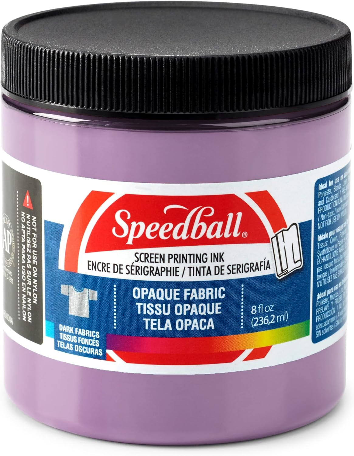 Speedball Opaque Fabric Screen Printing Ink Luscious Lilac 8oz (4833)