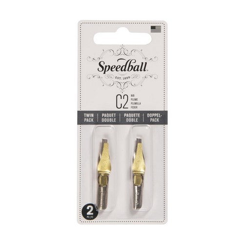 Speedball Calligraphy Pen Nib C-Series C2 (2pk) Blistercard