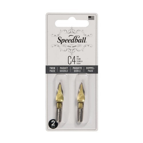 Speedball Calligraphy Pen Nib C-Series C4 (2pk) Blistercard