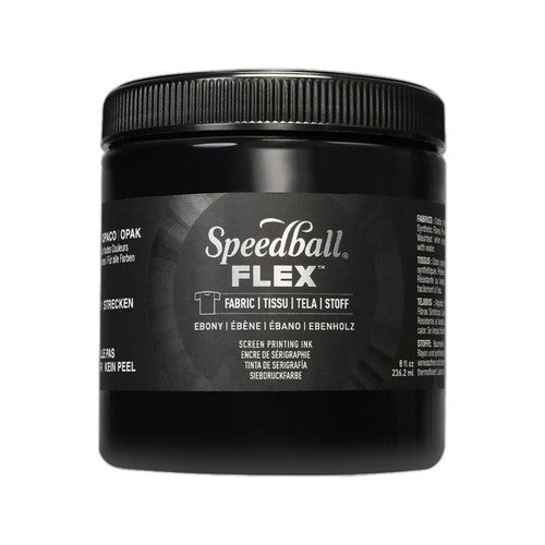 Speedball Flex Screen Printing Fabric Ink Ebony 8oz (5203)