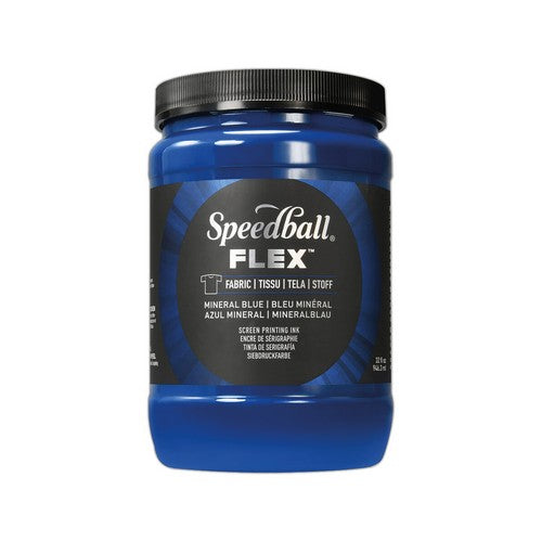 Speedball Flex Screen Printing Fabric Ink Mineral Blue 32oz (5225)