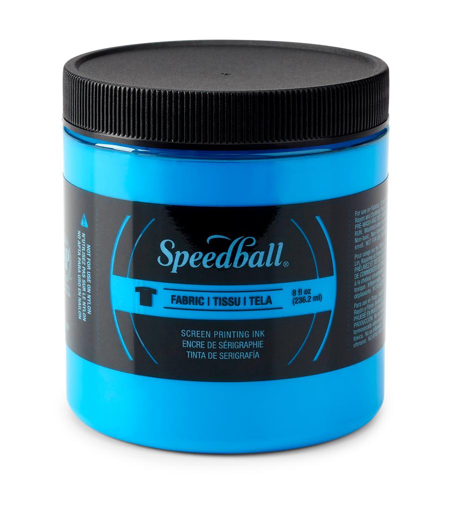 Speedball Fabric Screen Printing Ink Fluorescent Blue 8oz (5654)