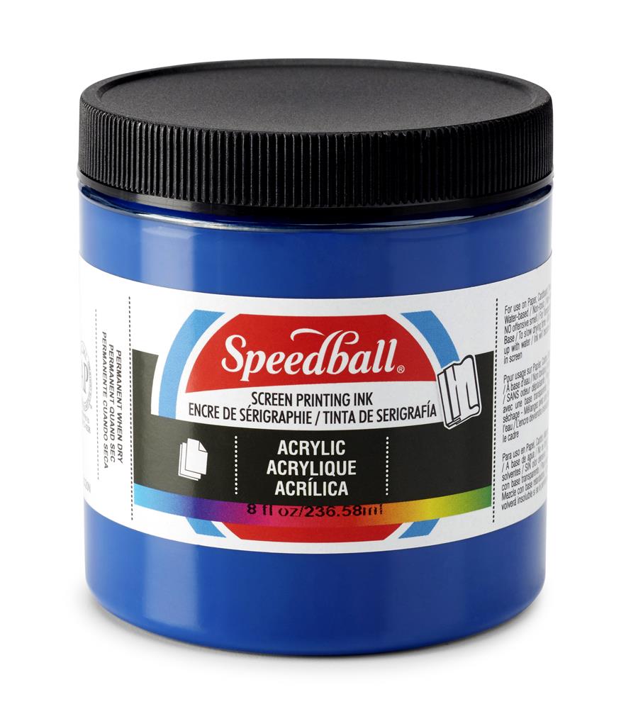 Speedball Acrylic Screen Printing Ink Process Cyan 8oz (6210)
