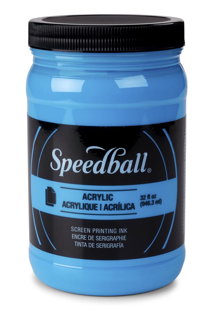 Speedball Acrylic Screen Printing Ink Fluorescent Blue 32oz (6418)