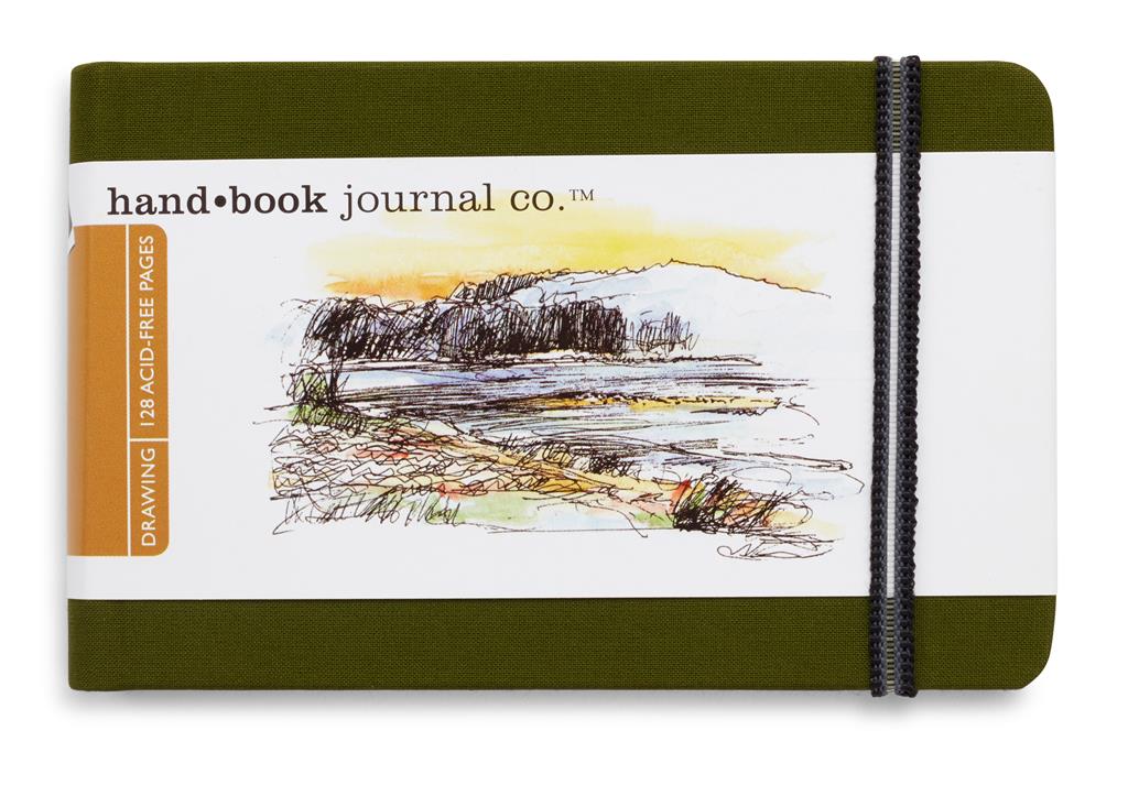 Speedball Drawing Journal 3.5" x 5.5" Landscape Cadmium Green