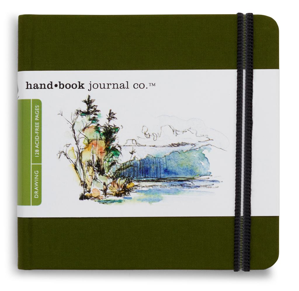 Speedball Drawing Journal 5.5" x 5.5" Square Cadmium Green