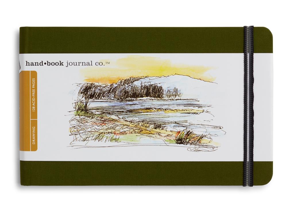 Speedball Drawing Journal 5.5" x 8.25" Landscape Cadmium Green