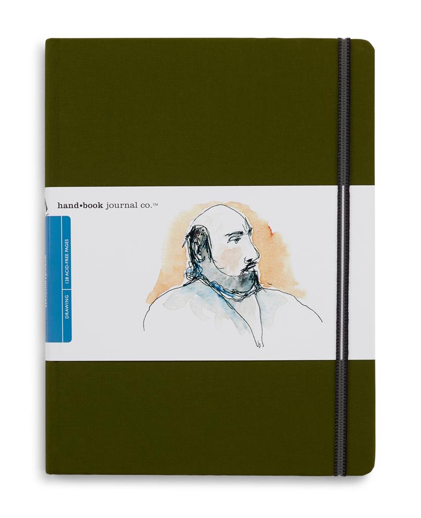 Speedball Drawing Journal 10.5" x 8.25" Large Portrait Cadmium Green