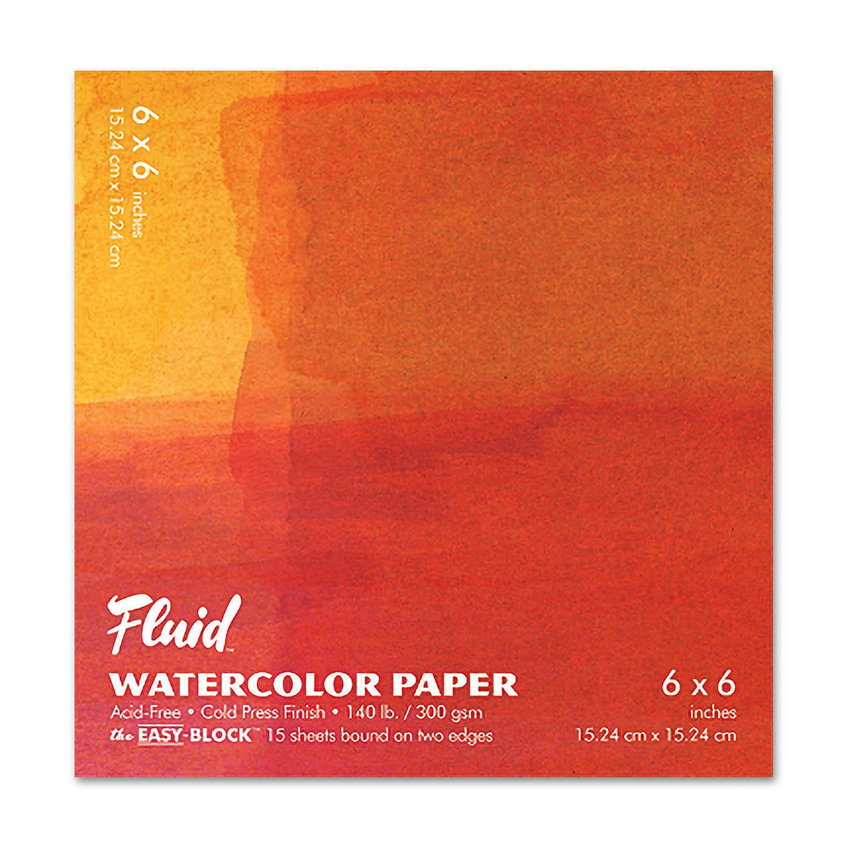Speedball Fluid Cold Press 6" x 6" 300gsm Watercolour Block (15shts)