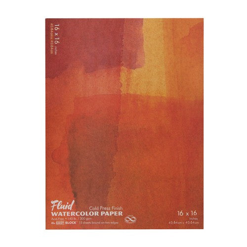Speedball Fluid Cold Press 16" x 16" 300gsm Watercolour Block (15shts)