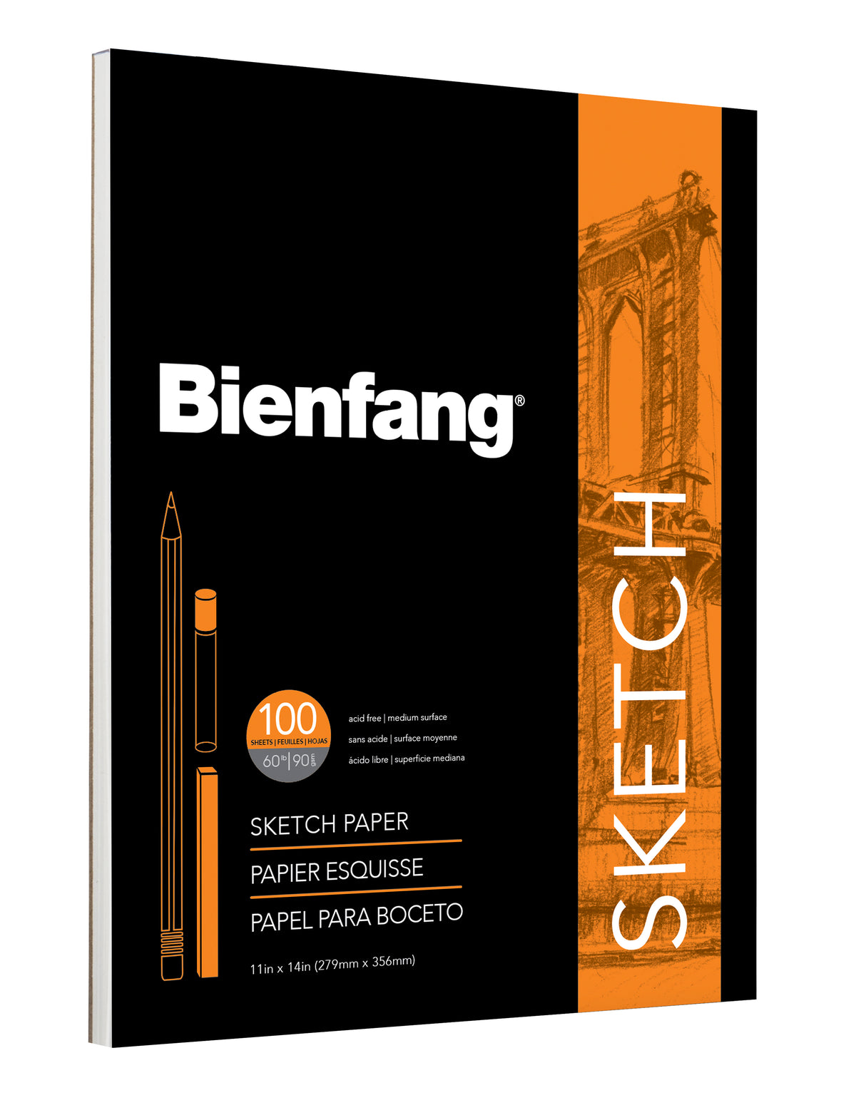 Speedball Bienfang Sketch Pad 11" x 14" 90gsm 100sht