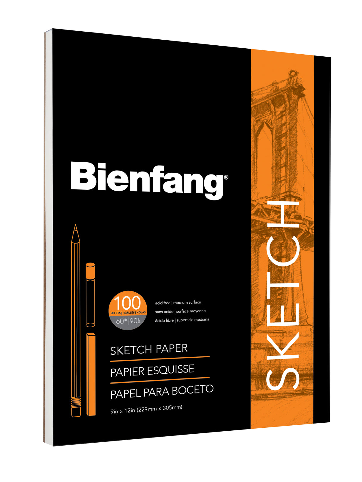 Speedball Bienfang Sketch Pad 9" x 12" 90gsm 100sht