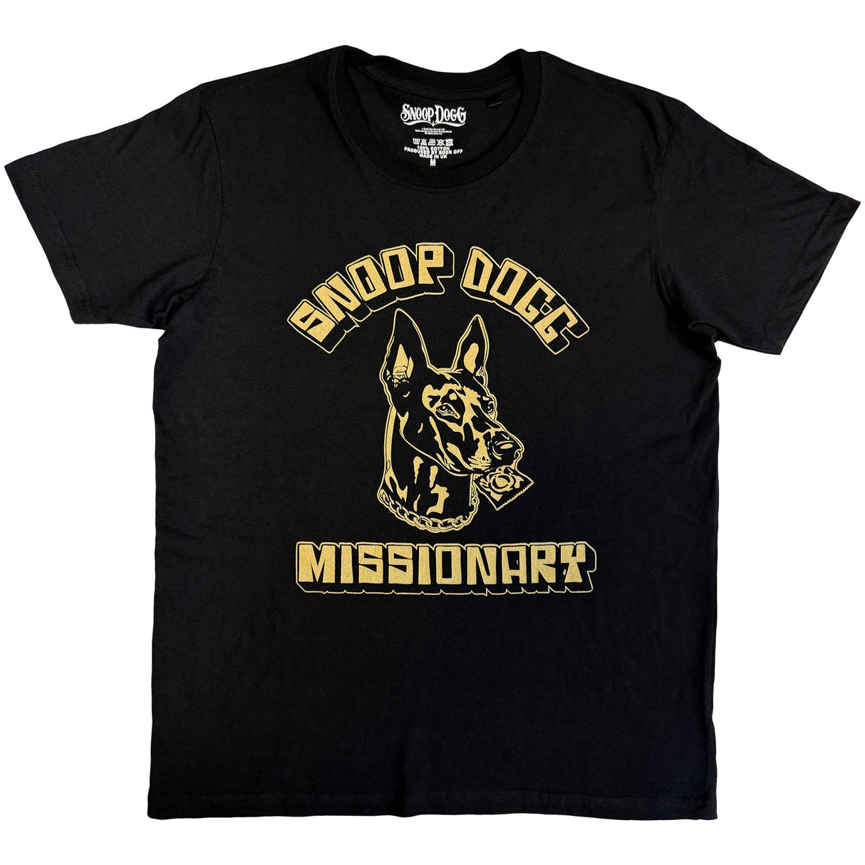 Snoop Dogg Unisex T-Shirt Doberman Black (XXL)