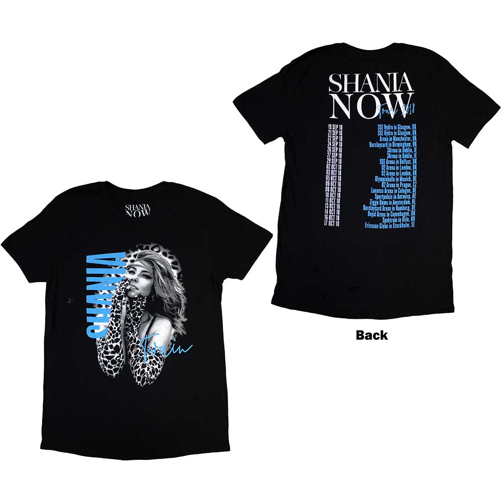Shania Twain Unisex T-Shirt Tour 2018 Gloves Photo (Back Print) Black (L)
