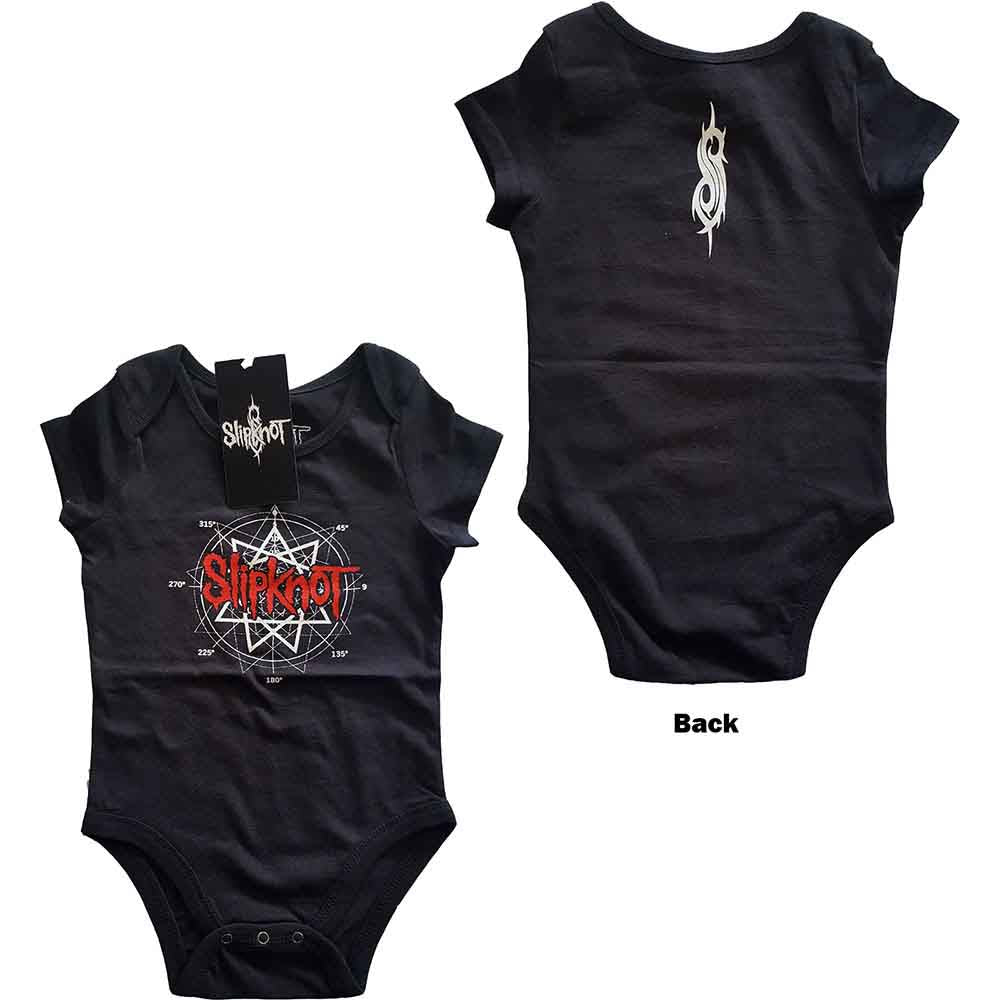 Slipknot Kids Baby Grow Star Logo (Back Print) Black (18-24mths)