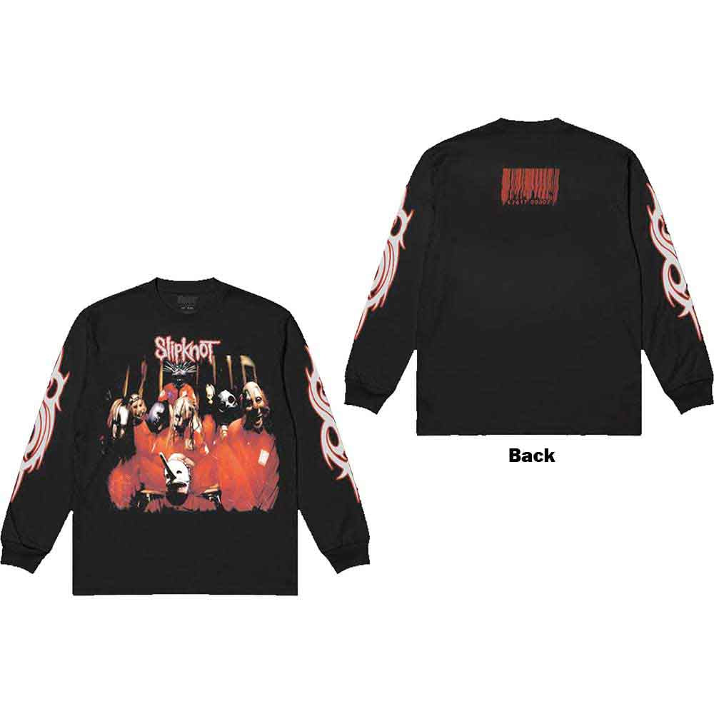 Slipknot Unisex Long Sleeve T-Shirt Spit it Out (Back/Arm) Black (M)