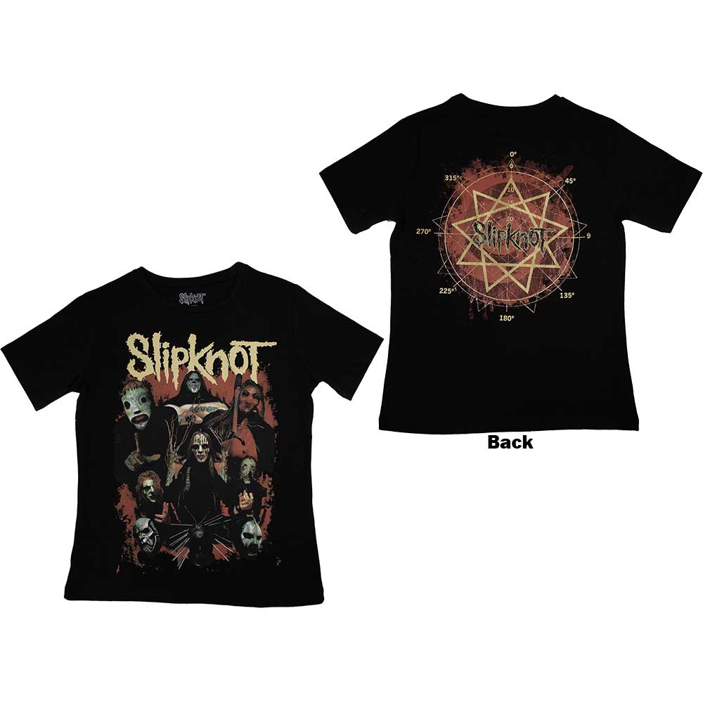 Slipknot Ladies T-Shirt Come Play Dying (Back Print) Black (M)