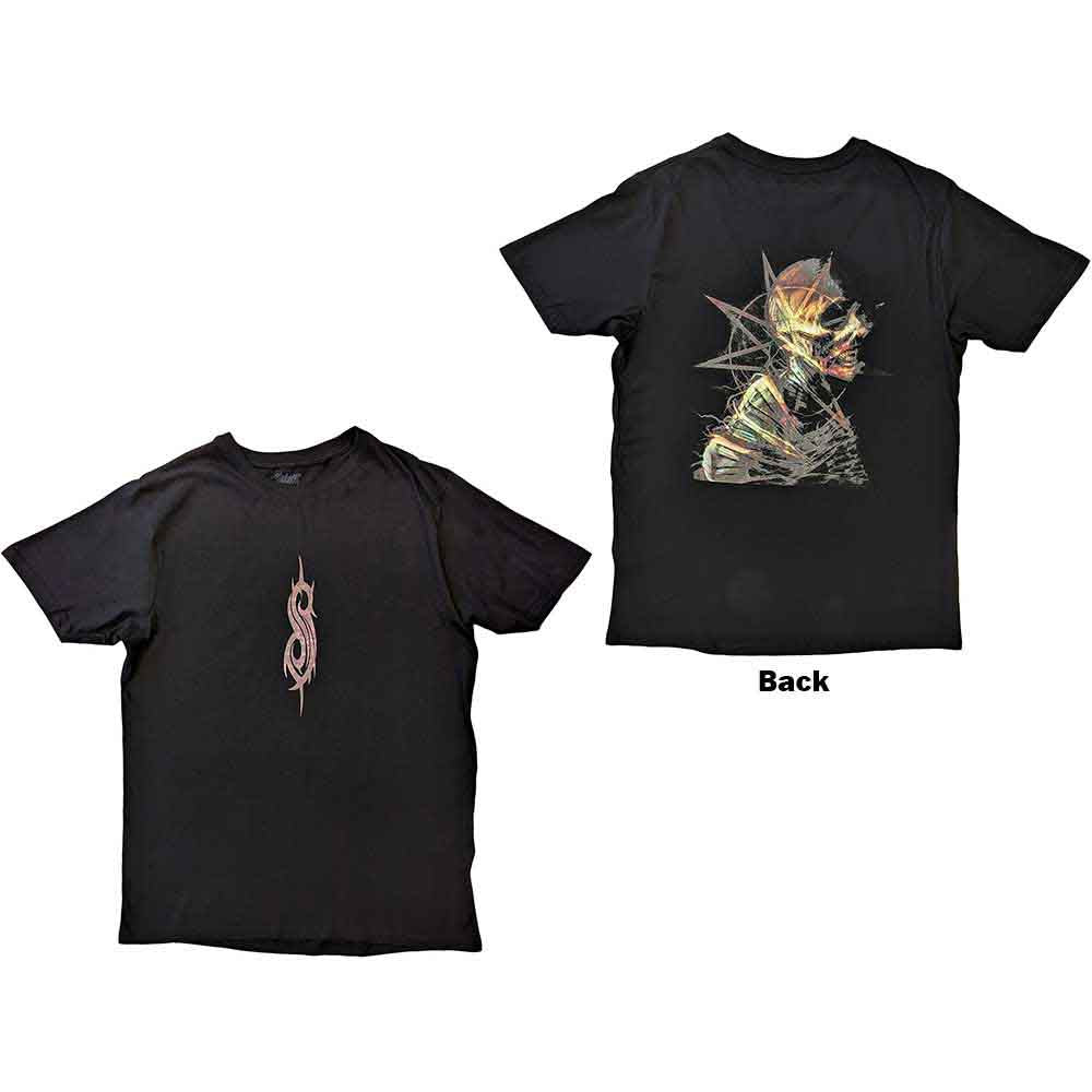 Slipknot Unisex T-Shirt Skeleton & Pentagram (Back Print) Black (L)