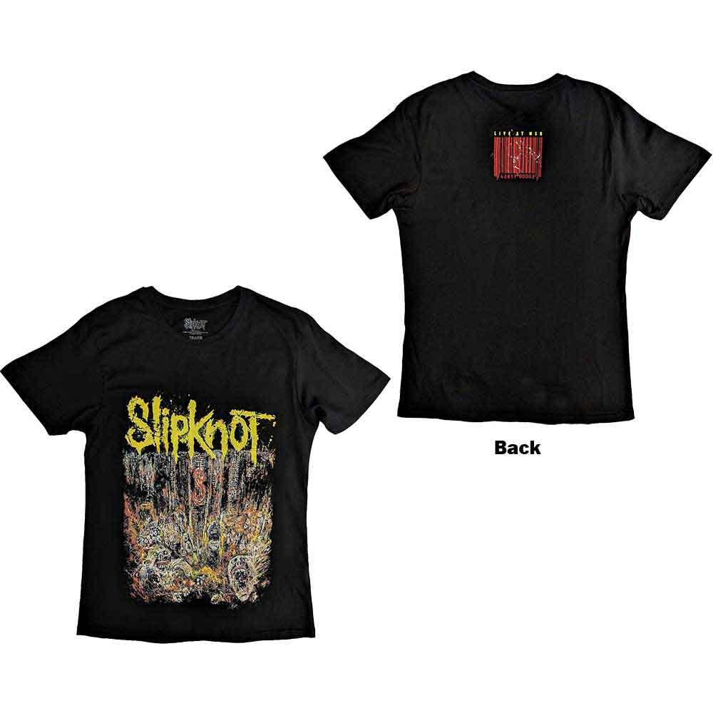 Slipknot Unisex T-Shirt Live at MSG (Back Print) Black (XL)