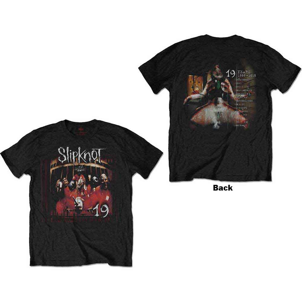 Slipknot Kid's T-Shirt Debut Album 19 Years (Back Print) Black (7-8yrs)