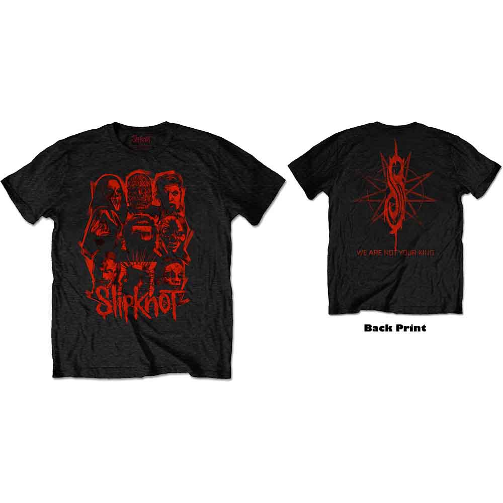 Slipknot Unisex T-Shirt WANYK Red Patch (Back Print) Black (S)
