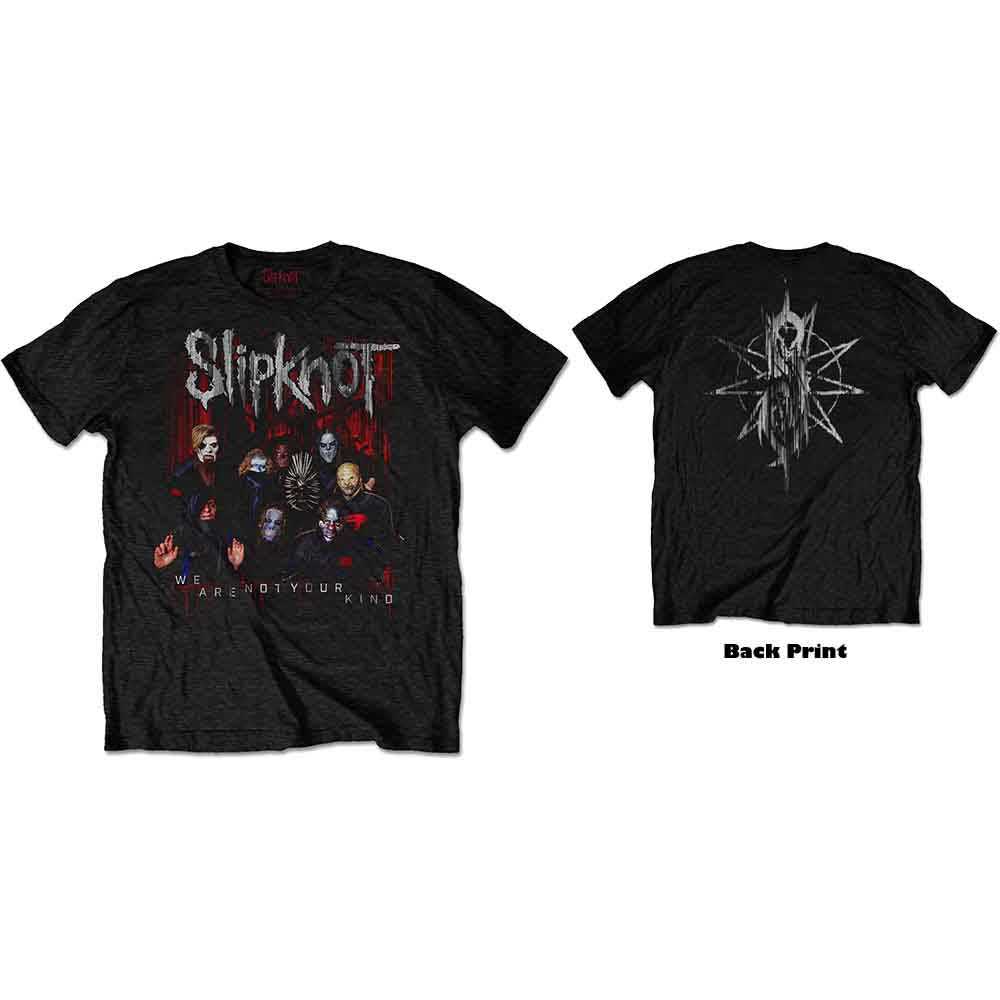 Slipknot Unisex T-Shirt WANYK Group Photo (Back Print) Black (S)