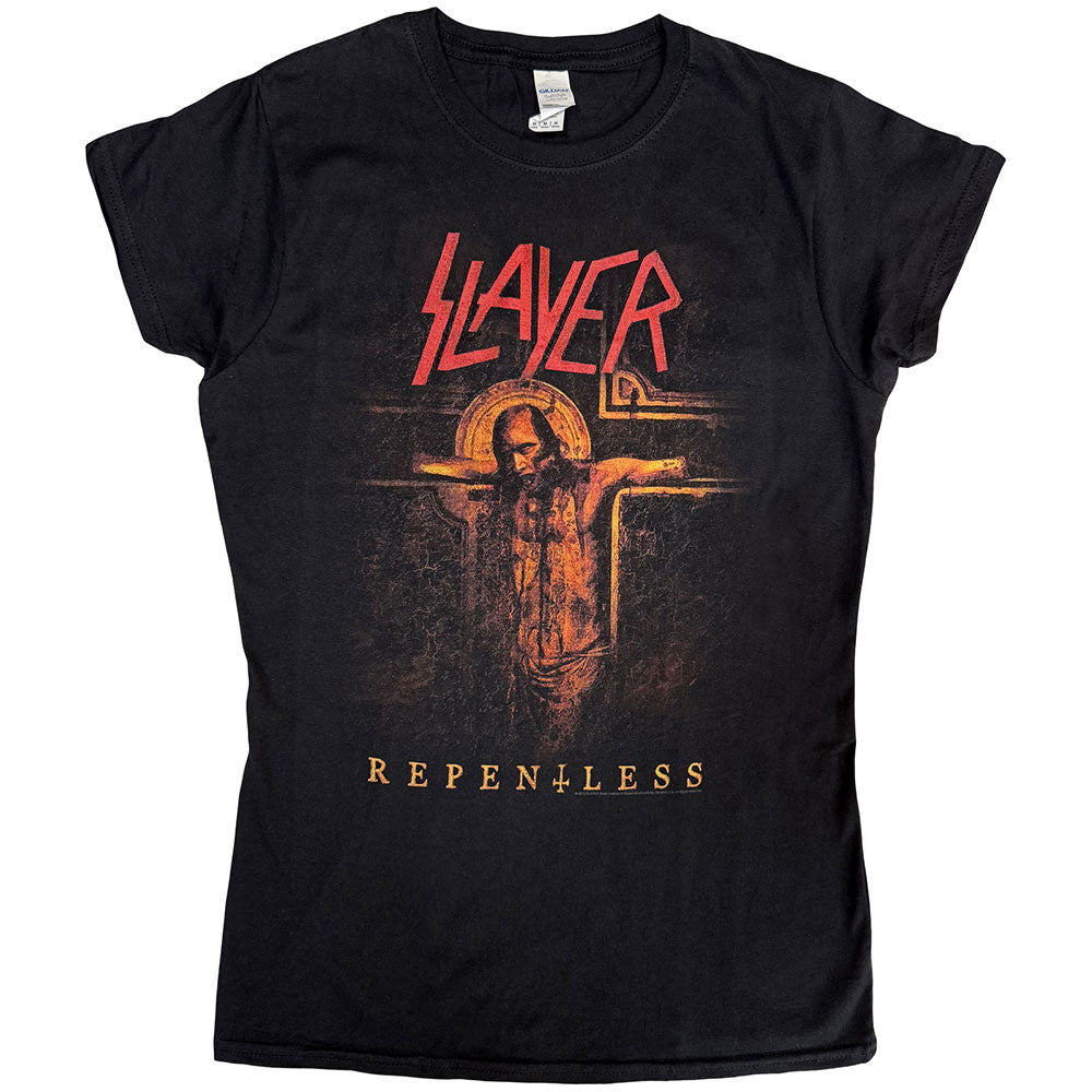 Slayer Ladies T-Shirt Repentless Crucifix Black (XL)
