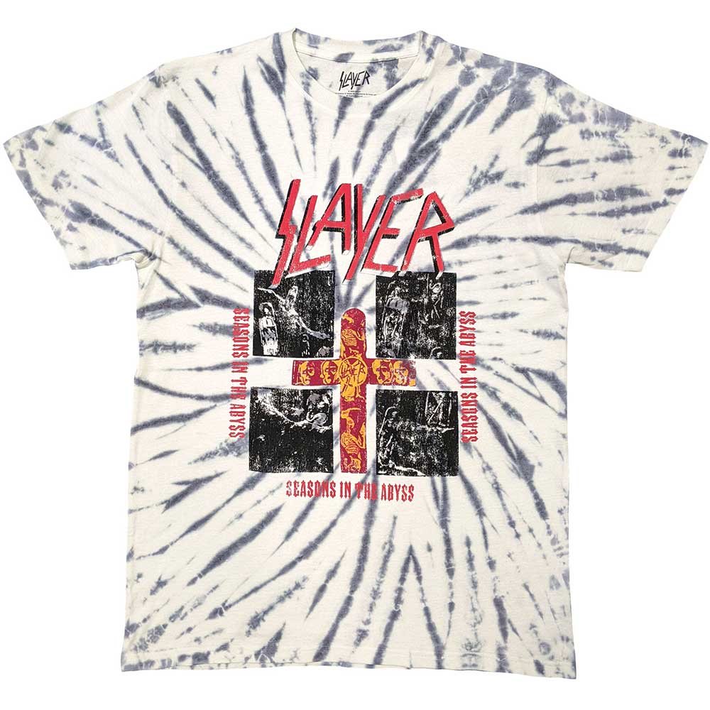 Slayer Unisex T-Shirt Quad Seasons (Wash Collection) White (L)