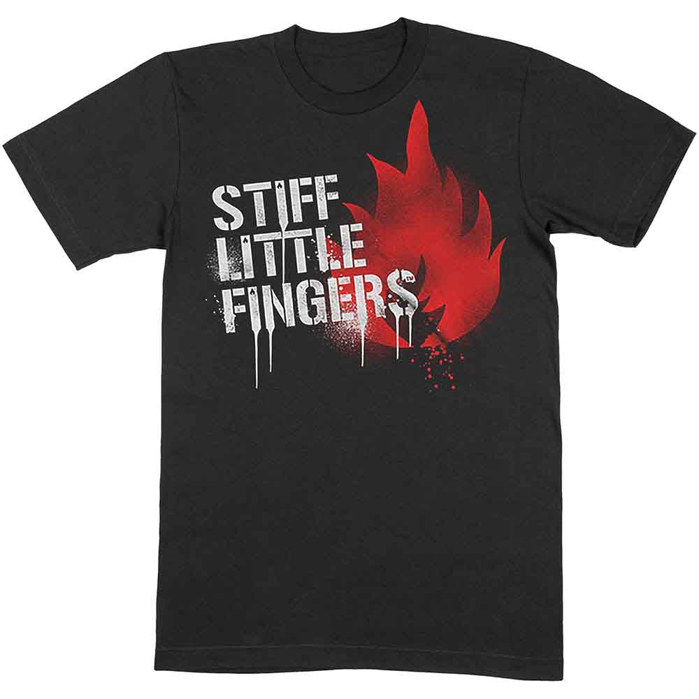 Stiff Little Fingers Unisex T-Shirt Graffiti Black (S)