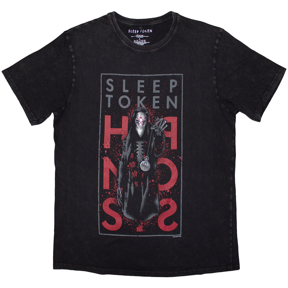 Sleep Token Unisex Stone Wash T-Shirt Hypnosis Black (S)