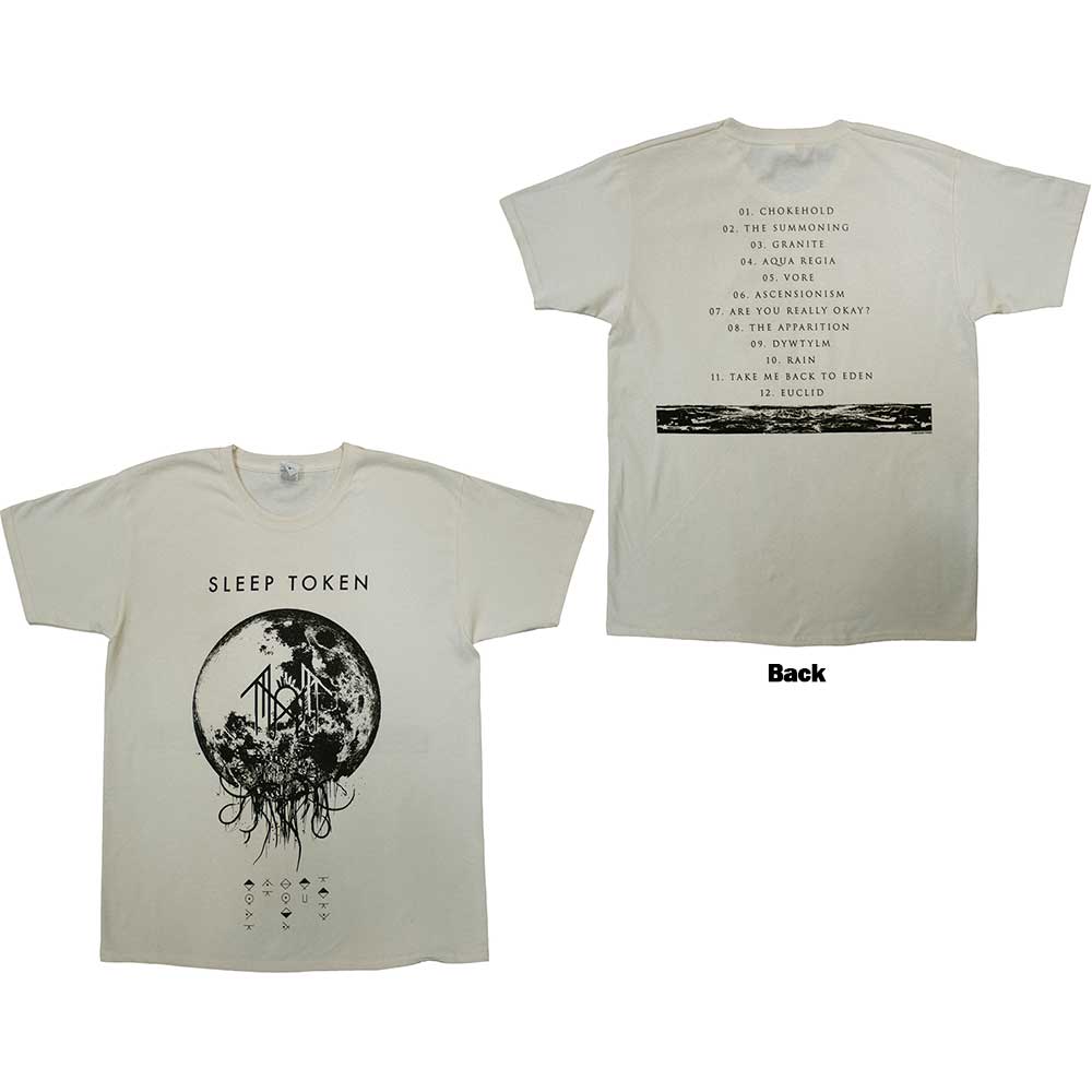 Sleep Token Unisex T-Shirt Take Me Back To Eden (Back Print) Natural (L)