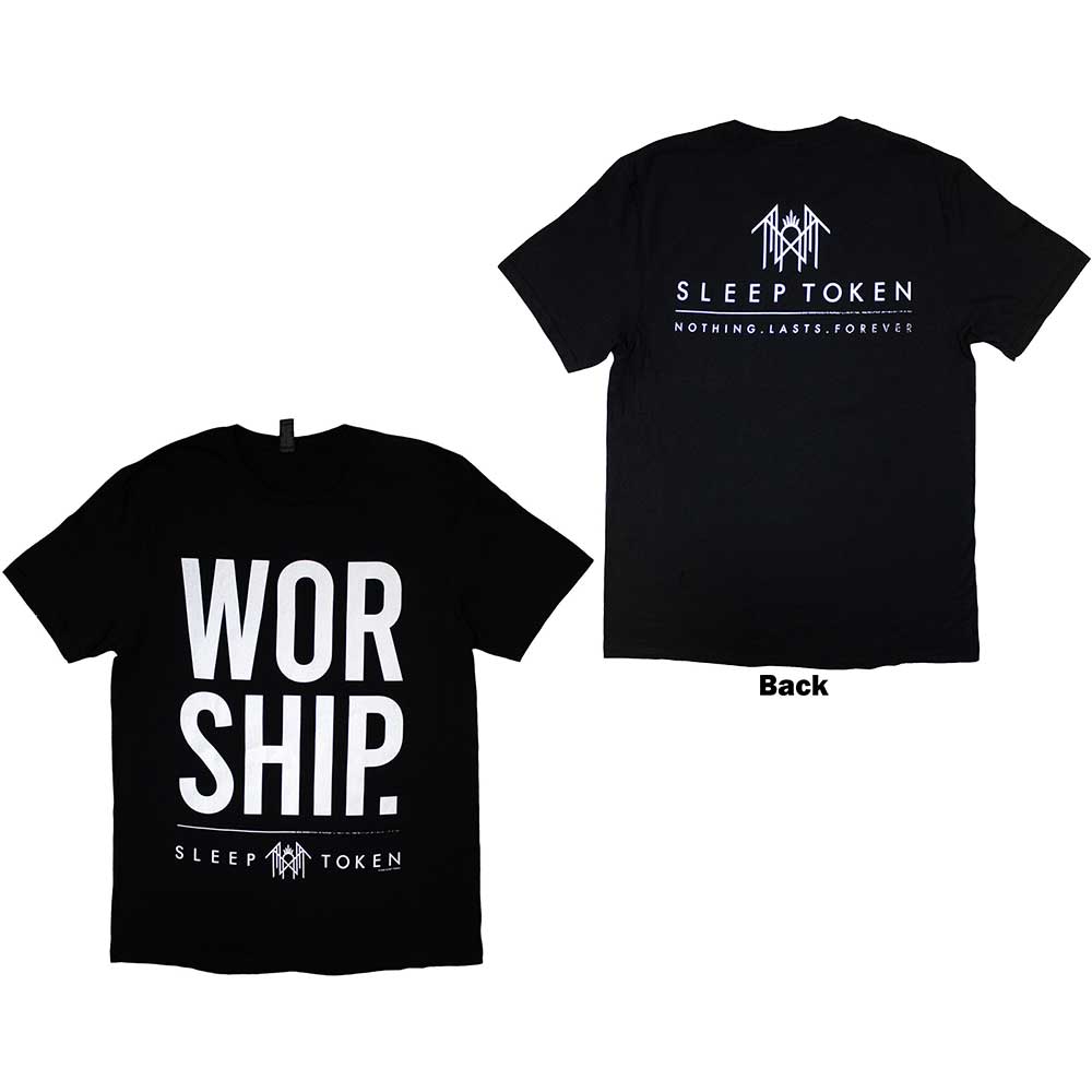 Sleep Token Unisex T-Shirt Worship (Back Print) Black (XXL)