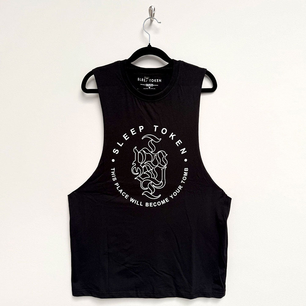 Sleep Token Unisex Vest T-Shirt Tomb Text Ring Black (XXL)