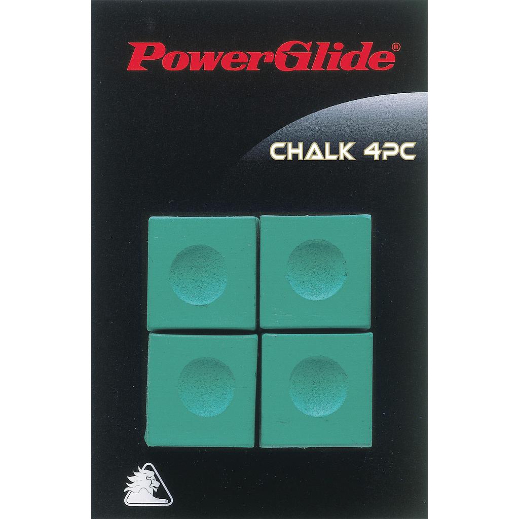 PowerGlide Snooker Chalks Square Green (4pc)