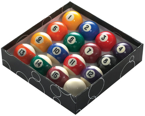 PowerGlide Pool Ball Set Stripes & Spots 2.25" (16 Balls)