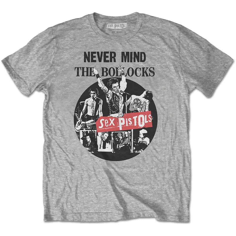 The Sex Pistols Unisex T-Shirt Never Mind The Bol**cks Grey (S)