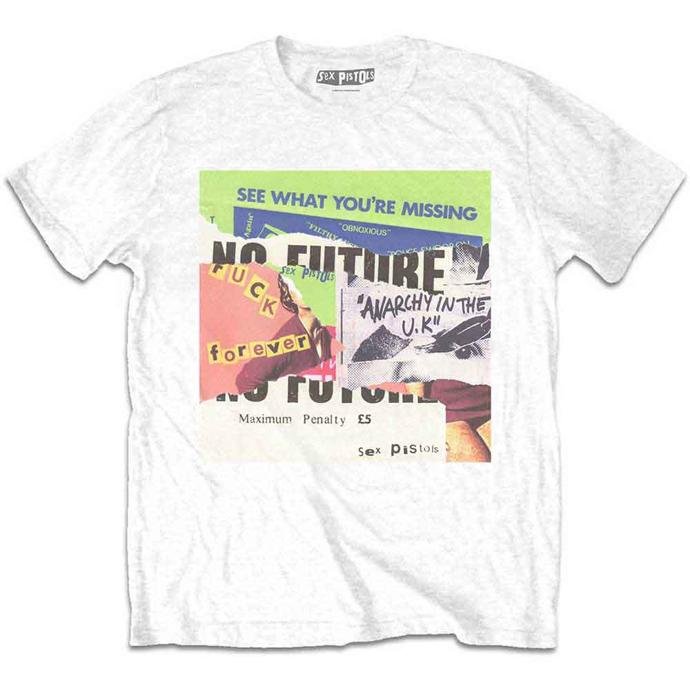 The Sex Pistols Unisex T-Shirt Collage White (M)