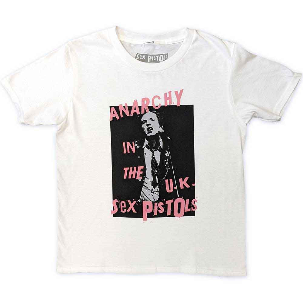 The Sex Pistols Kids T-Shirt Anarchy In The UK White (9-10yrs)