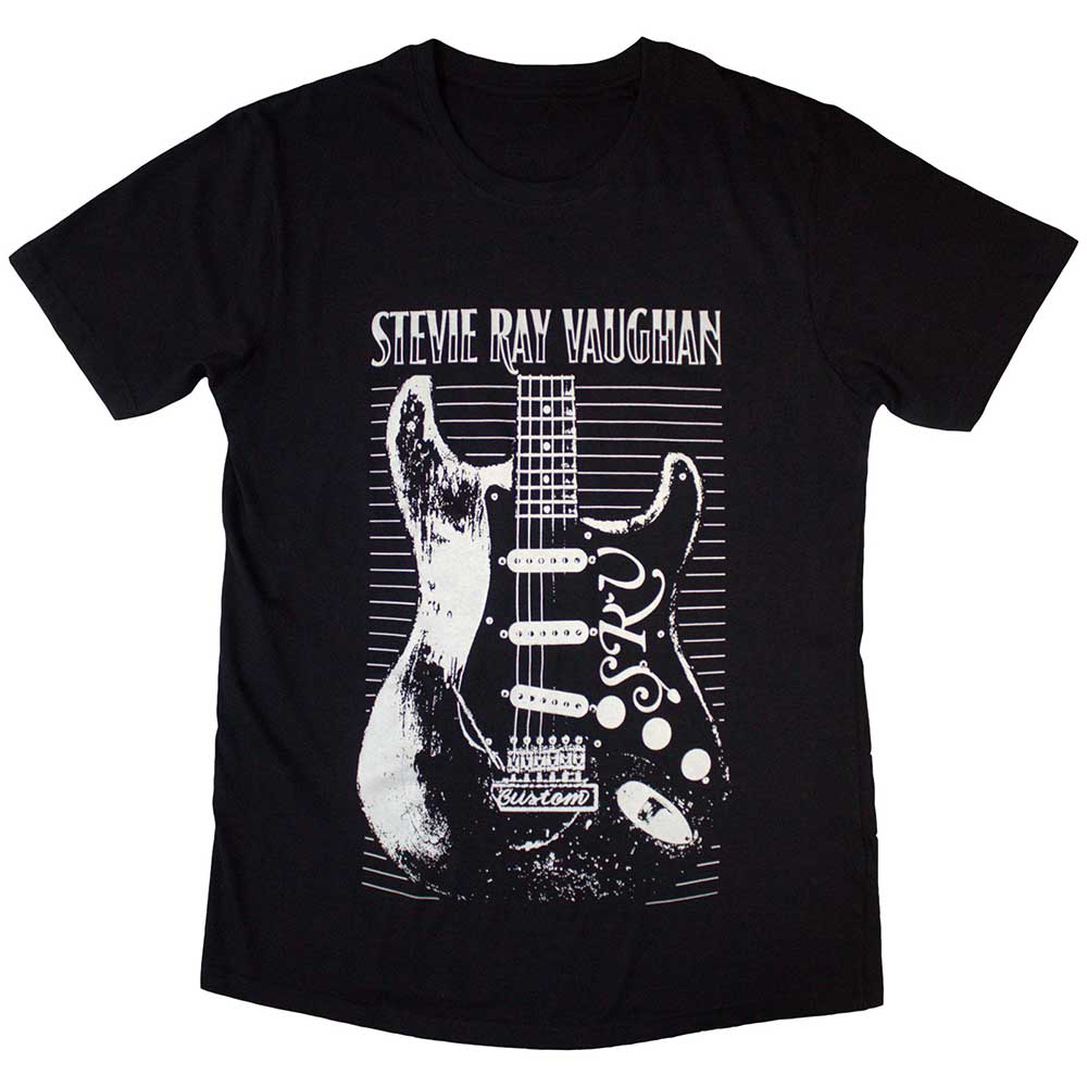 Stevie Ray Vaughan Unisex T-Shirt Guitar Black (XL)