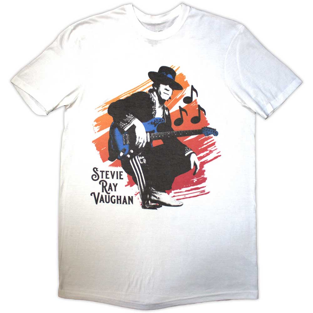 Stevie Ray Vaughan Unisex T-Shirt Stevie White (L)