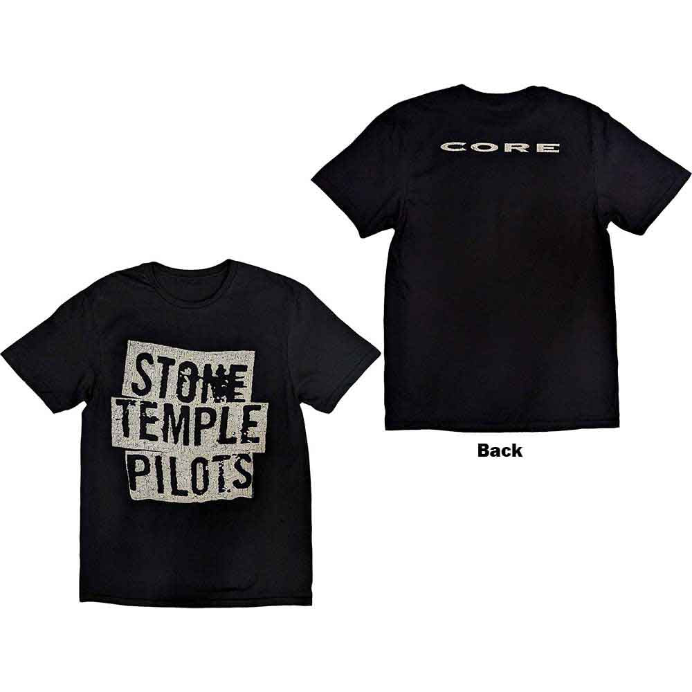 Stone Temple Pilots Unisex T-Shirt Core (Back Print) Black (L)