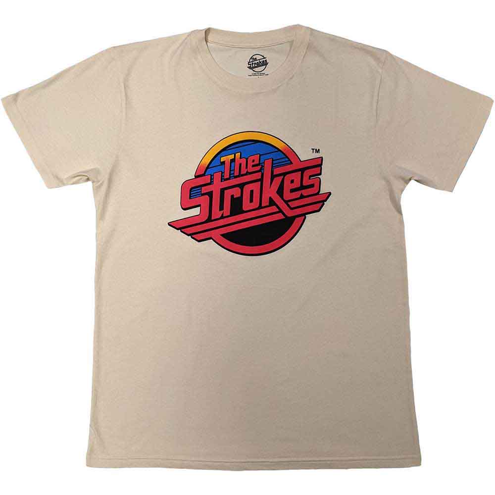 The Strokes Unisex T-Shirt Red Logo Natural (L)