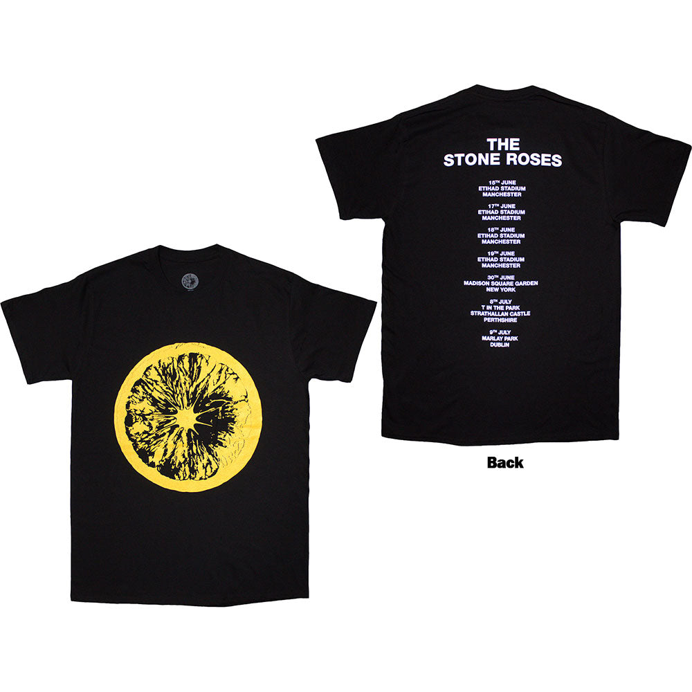 The Stone Roses Unisex T-Shirt Tour 2016 (Back Print) Black (M)