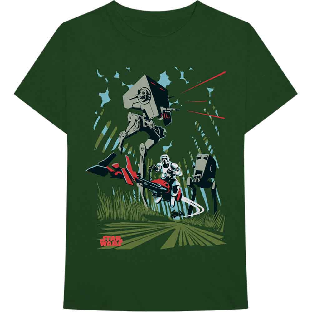 Star Wars Unisex T-Shirt AT-ST Archetype Green (XXL)