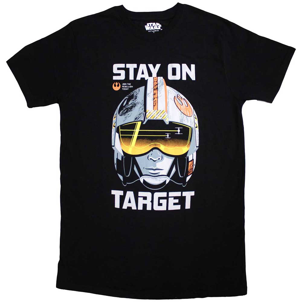 Star Wars Unisex T-Shirt Stay On Target Black (M)